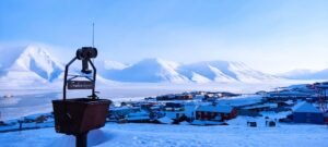 sneeuwlandschap Spitsbergen Longyearben