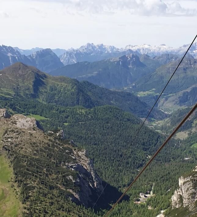 uitzicht vanuit kabelbaan