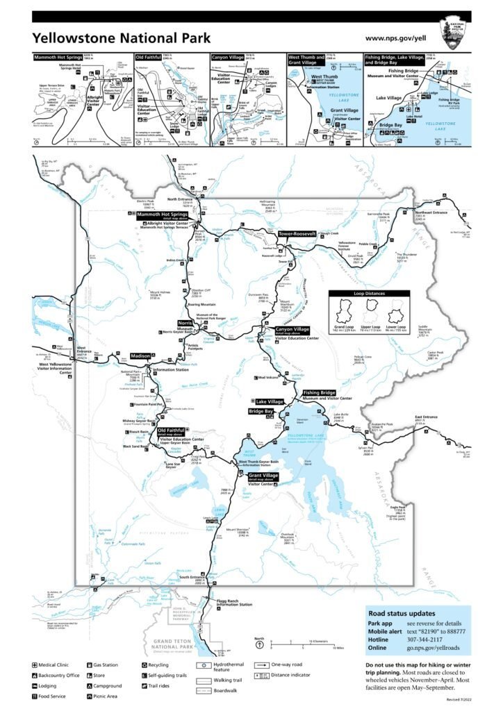 map of Yellowstone